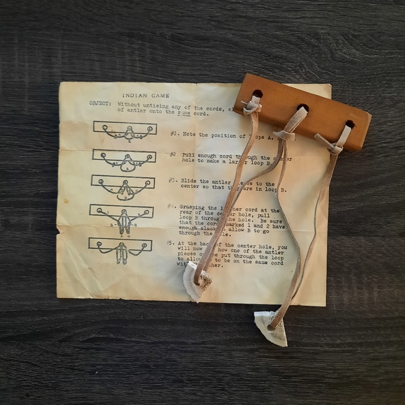 Vintage RARE Native American Indian Game Indigenous Puzzle Game - Picture 2 of 9